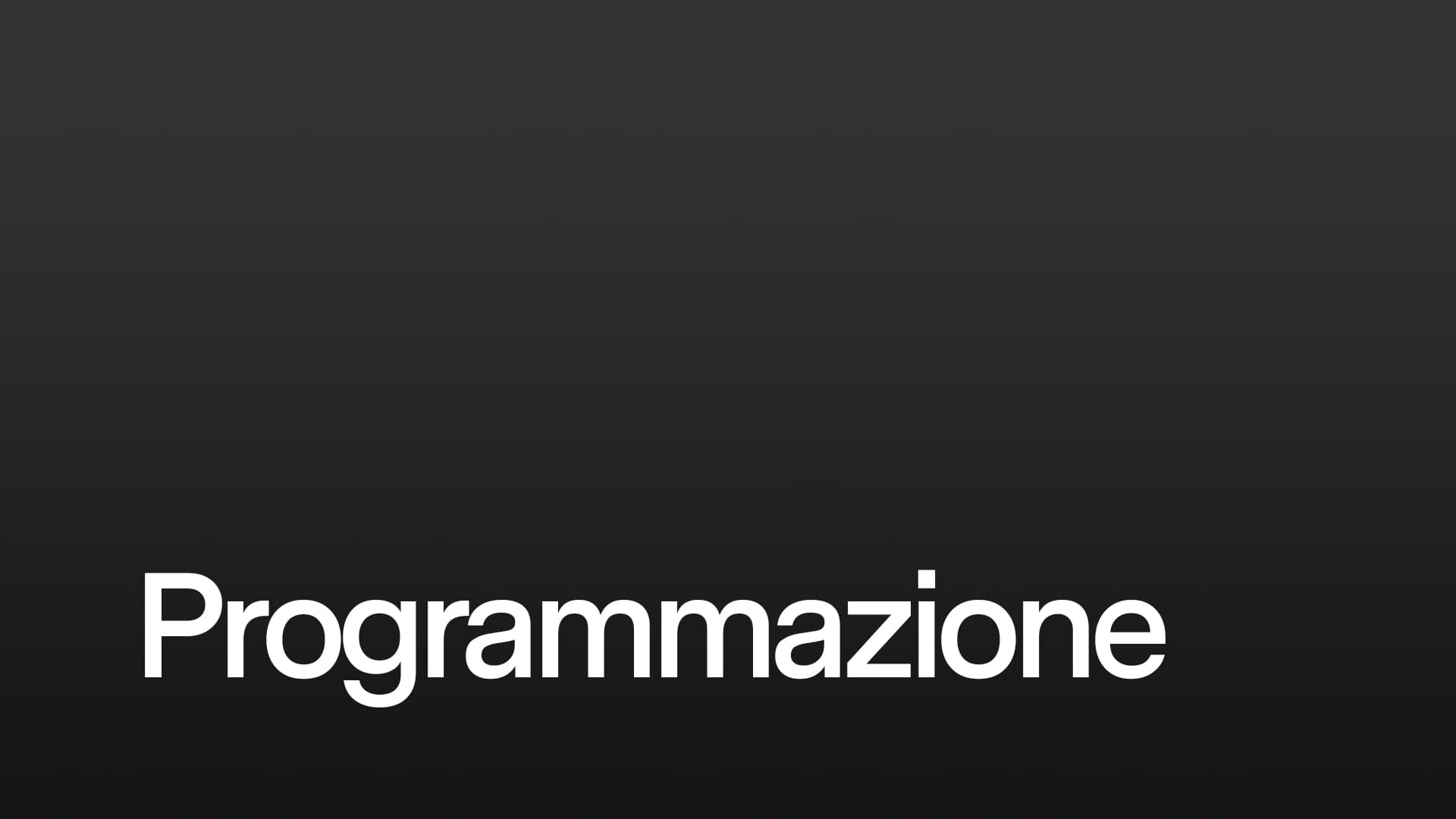Programmazione