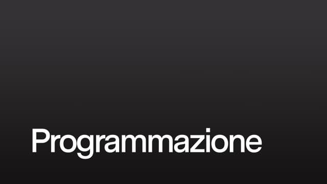 Programmazione