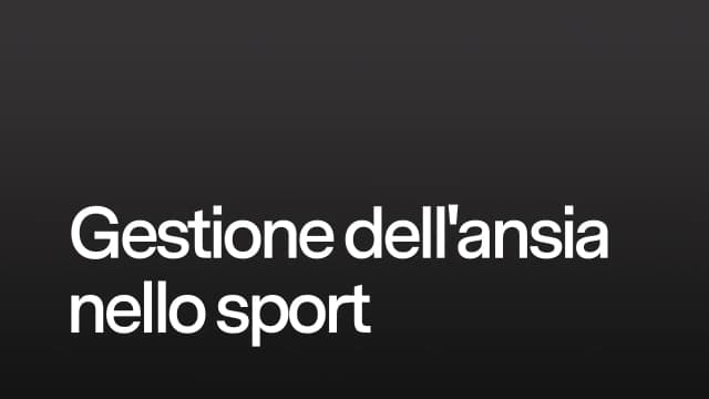 Gestione dell'ansia nello sportivo
