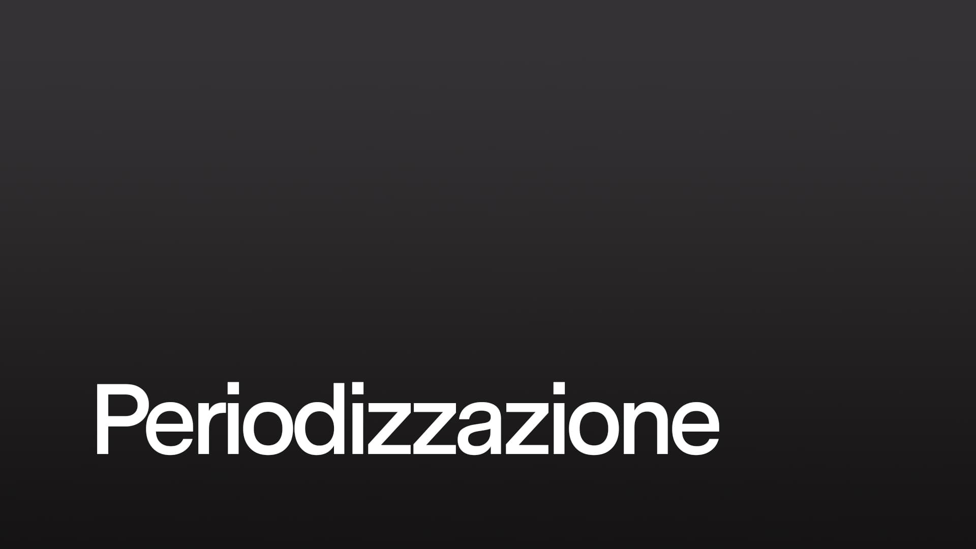 Periodizzazione