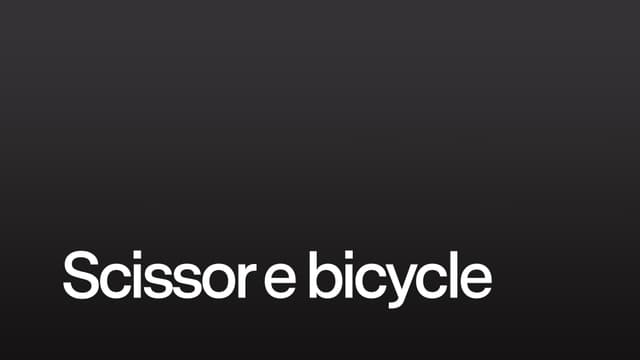 Scissor e bicycle