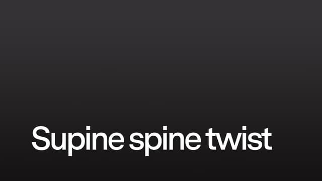 Supine spine twist