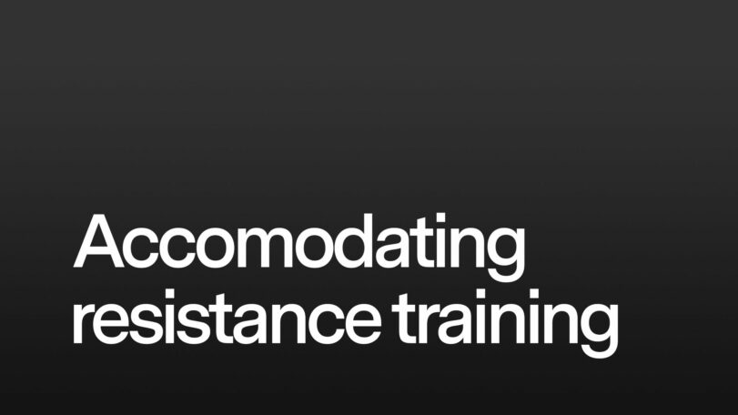 Accomodating resistance training