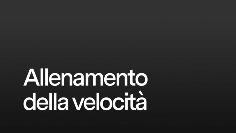 Allenamento della velocità