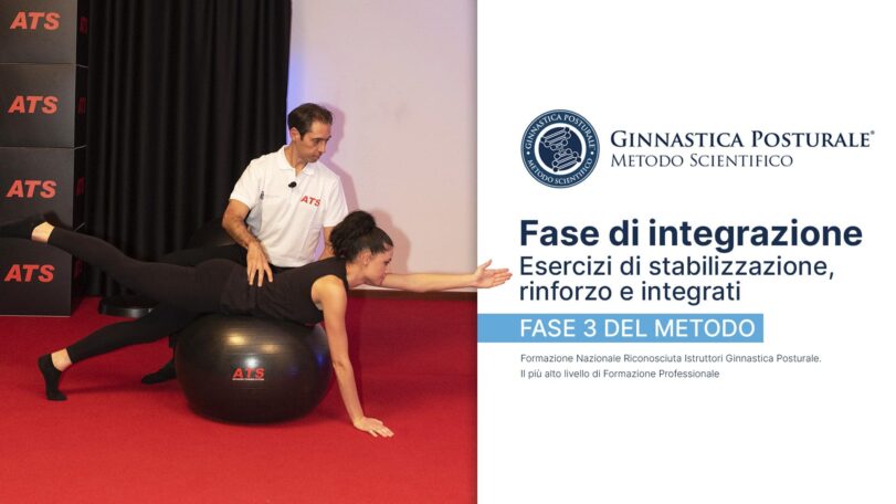 Fase 3 del Metodo Ginnastica Posturale: esercizi di stabilizzazione, rinforzo e integrati