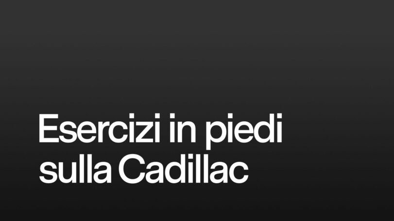 Esercizi in piedi sulla Cadillac